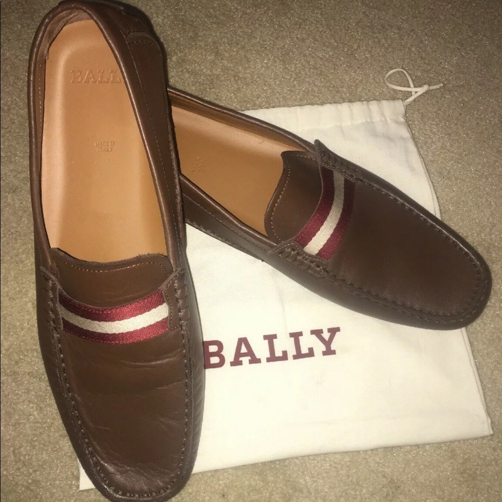 BALLY WALTEC BROWN DRIVER SLIP ON LOAFER
